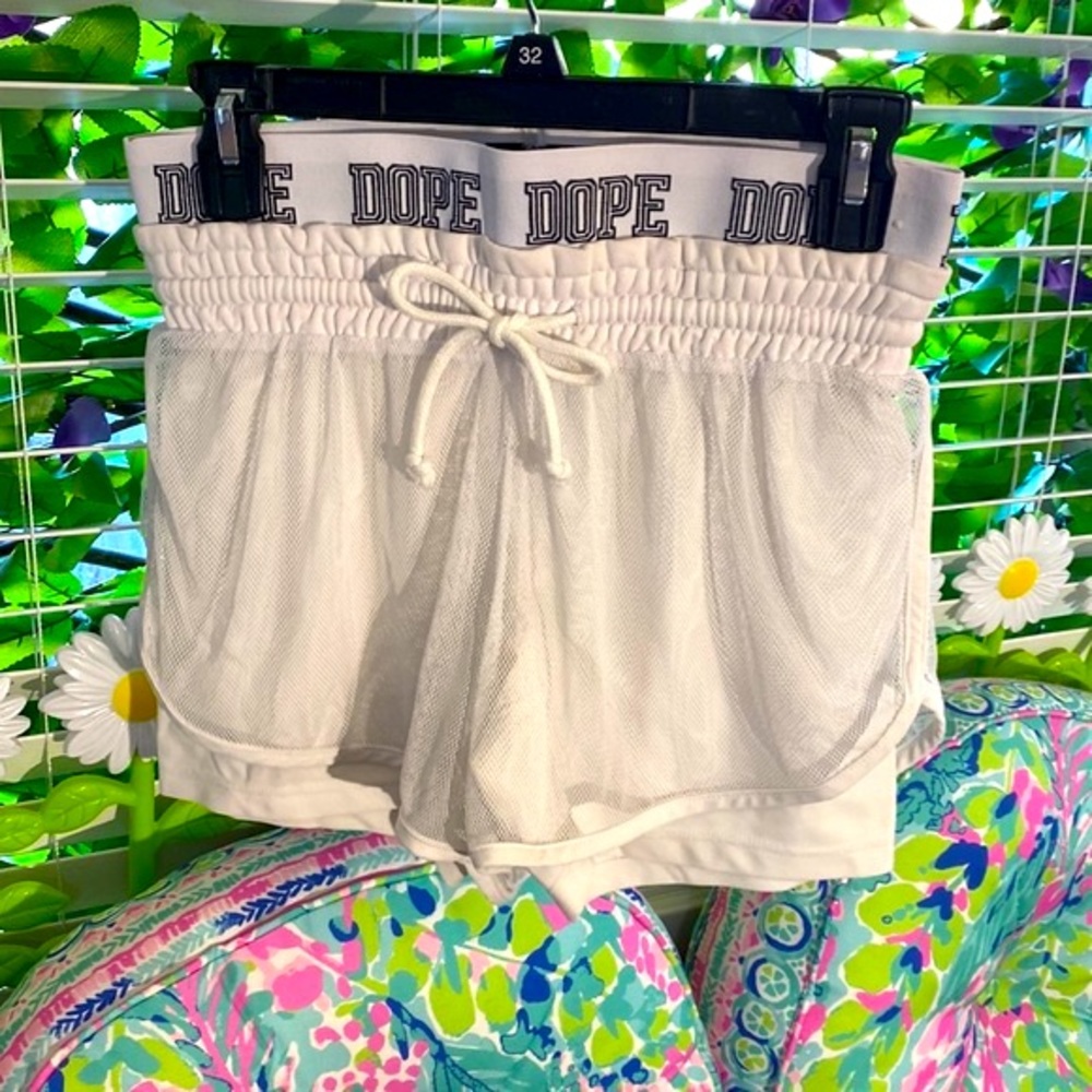 Dope white athletic shorts with mesh FREE* with $15 purchase 🎁